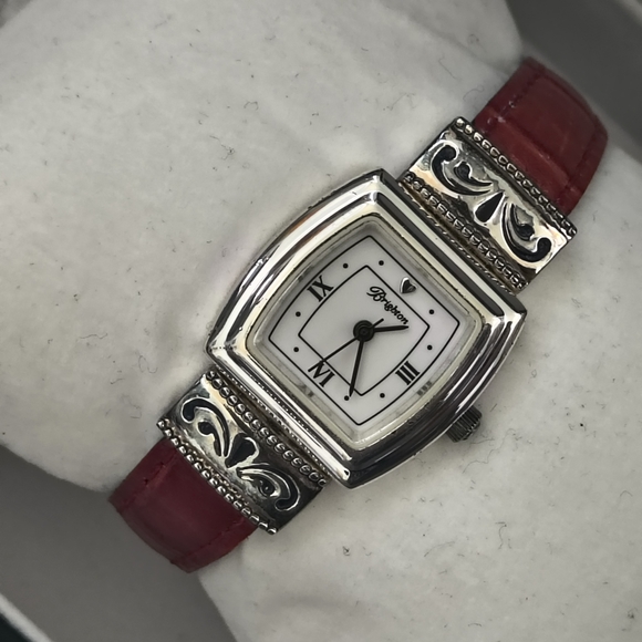 Brighton 925 Waterford Red & Black Reversible Leather Band Watch main image 6